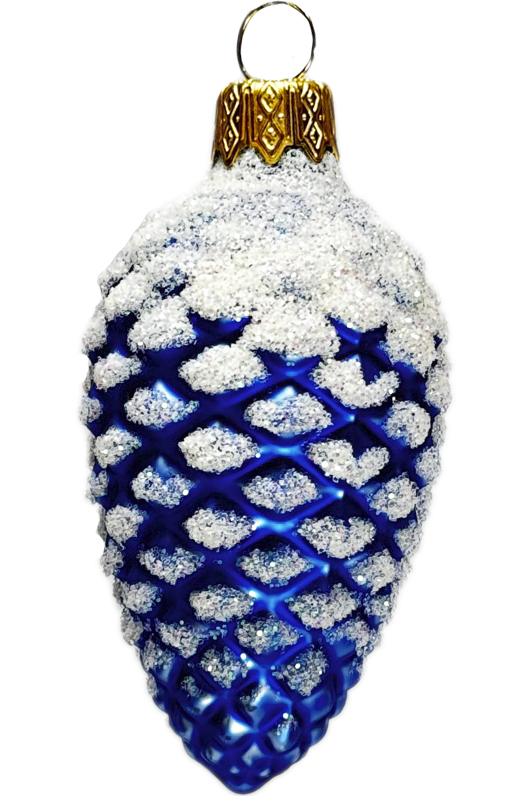 Елочное украшение Шишка в снегу матовая ФУ-2-90/42